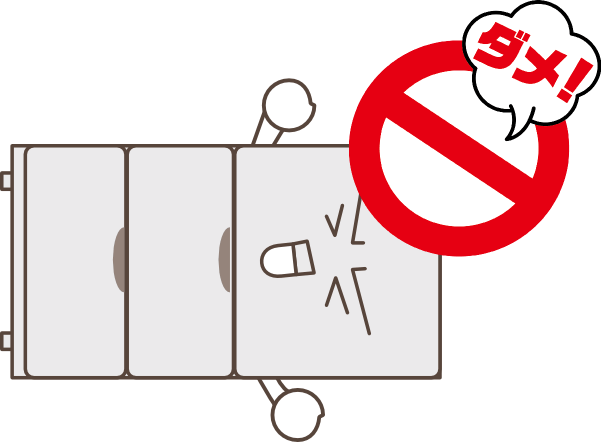 冷蔵庫の横向き配送はご法度